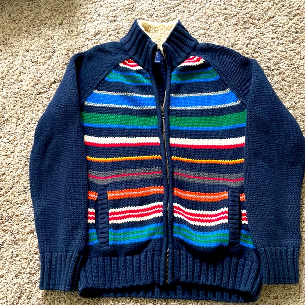Kids GAP heavy cable knit multi-colored sweater